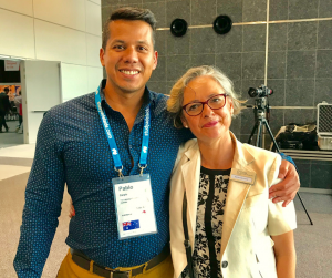 Pablo from The Language Academy with Myriam Marchand from ICEF (International Consultants for Education and Fairs).